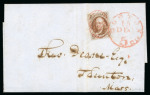 Stamp of United States » 1847 Issue 1849 5c Franklin entire Boston