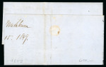 Stamp of United States » 1847 Issue 1849 5c Franklin entire Boston