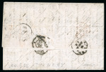Stamp of United States » 1851-57 Issue 1856 pair entires to Switzerland