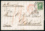 Stamp of United States » 1851-57 Issue 1856 pair entires to Switzerland