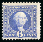 Stamp of United States » 1869 Pictoral Issue 1869 6c ultramarine unused with slightly toned o.g.