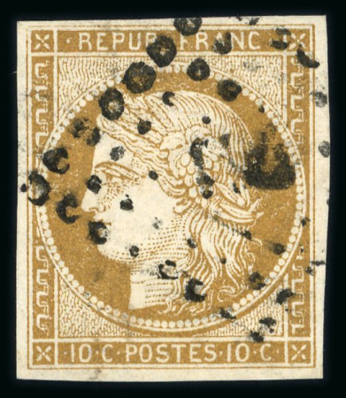 Stamp of France » Collections 1849-1850, sur une plaquette, ensemble de 65 timbres