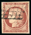 Stamp of France » Collections 1849-1850, sur une plaquette, ensemble de 65 timbres