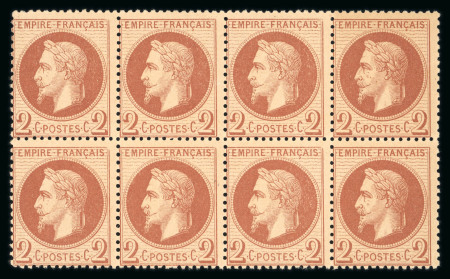 Stamp of France » Collections 1863-1870, sur une plaquette, ensemble de 59 timbres