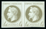 Stamp of France » Collections 1863-1870, sur une plaquette, ensemble de 59 timbres