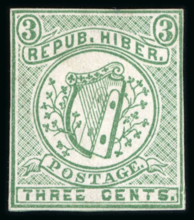 Stamp of Ireland » Forerunners (L1-L45) 1865-67 Fenian Issue: 3c green on white paper, unused,