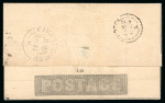 Stamp of Great Britain » Collections 1840-1948 collection pages in album with a printed 1d Mulready lettersheet with 1844 numeral, etc.