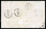 Stamp of Greece » Large Hermes Heads » Covers, frankings and destinations » External usages 1872 Cover from Russia franked with two 10 kopek with 1871-1875 Large Hermes 5 Lep 1871 issue and 40 Lep franked on arrival