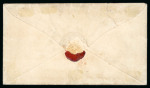Stamp of Bermuda 1861 Perot's Second Issue Postmaster's Provisional (1d) carmine-red on cover