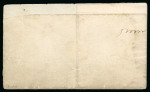 Stamp of United States » 1851-57 Issue 3c Dull Red, Type II, bisected vertical half used as 1c, well tied by grid to cover
