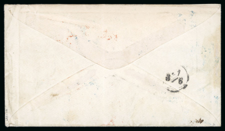 1861 PATRIOTIC COVER franked by 1860 30c orange