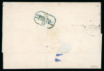 Stamp of Portugal 1853, Queen Maria II, 50 Reis green, on cover to Porto