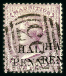 Stamp of Mauritius » 1876-78 Surcharges (SG 76-91) 1876 "Half Penny" surcharge (type 11) "half/penny"