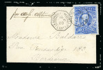 Stamp of Mauritius » 1899 Birth Bicentenary of la Bourdonnais (SG 136) 1899 La Bourdonnais 15c used on cover per the vessel