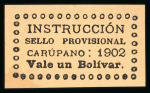 Stamp of Venezuela 1854-1903, small collection of local stamps incl. 1854 Bejuma "Franca" and "Debe" unused, 1876 oval "Correo entre Caracas y Petare" mint