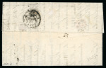 Stamp of France » Type Cérès de 1849-1850 1849, Rare cad de La Guillotière (Lyon) sur lettre Y&T n°3