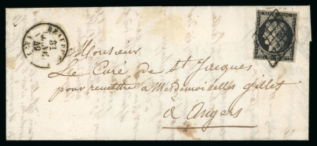 Stamp of France » Lettres Classiques 1849, Lettre cad Beaupréau du 31 janvier 1849 avec n°3