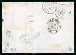 Stamp of France » Lettres Classiques 1871, Affranchissement mixte n°46B + n°60A sur lettre