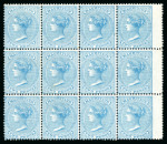 Stamp of Mauritius » 1860-72 De La Rue Issues (SG 46-72) 1863-72 2c. pale blue mint block of twelve