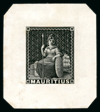 Stamp of Mauritius » 1858-62 Britannia Issues (SG 26-35) 1858-62 Britannia Issues Undenominated die proof in