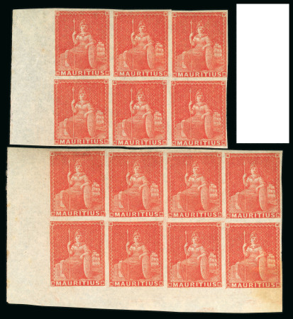 Stamp of Mauritius » 1858-62 Britannia Issues (SG 26-35) 1858-62 Un-denominated Issue (6d.) vermilion marginal