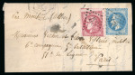 Stamp of France » Boules de Moulins 1871, lettre pour Paris par Boule de Moulins affranchie