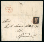 Stamp of Great Britain » 1840 1d Black and 2d Blue "May Dates" 1840 (May 19) entire from London to Norwich with 1840 1d black