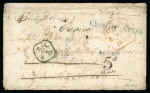 Stamp of Canada » New Brunswick 1855 (Oct 21) Unstamped letter dated from St. Andrews to London and redirected to a British Army soldier in Crimea