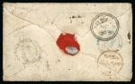 Stamp of Canada » New Brunswick 1855 (Oct 21) Unstamped letter dated from St. Andrews to London and redirected to a British Army soldier in Crimea