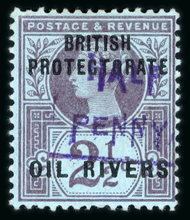 Stamp of Nigerias » Niger Coast Protectorate 1893 1/2 violet (type 9) on 2 1/2d mint l.h.