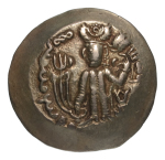 Stamp of Coins » Ancients and Miscellaneous Hunnic tribes, Alchon Huns (Eastern), Adomano, mid-late 5th century, AV (electrum) dinar, 7.14 g.