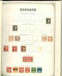 Stamp of Spain » Spain and Colonies Collections and Lots 1850-1930s old time collection on pages incl. the colour error 1855 2R on the paper of the 1 Real
