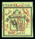 Stamp of Switzerland / Schweiz » Kantonalmarken » Genf 1843, rechte Hälfte der Doppelgenf