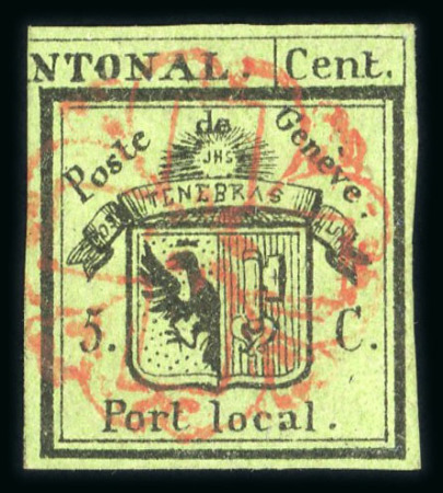 Stamp of Switzerland / Schweiz » Kantonalmarken » Genf 1843, rechte Hälfte der Doppelgenf