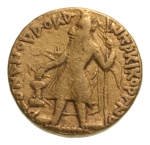 Stamp of Coins » Kushan Kushanas, Kanishka I, c. 127-152 AD, AV dinar 7.80 g. Nana