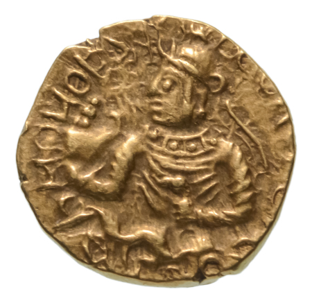 Kushanas, Huvishka, c. 151-192, AV quarter dinar, 1.88 g. Miro