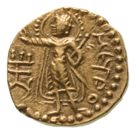 Kushanas, Huvishka, c. 151-192, AV quarter dinar, 1.88 g. Miro