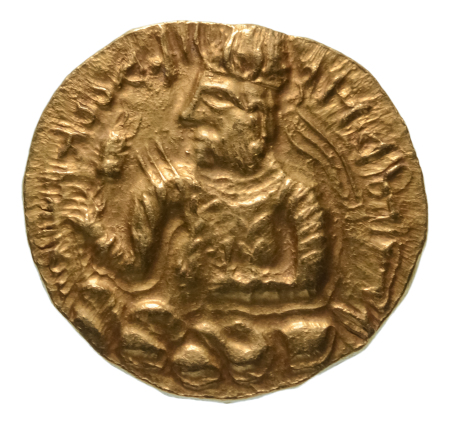 Kushanas, Huvishka, c. 151-192, AV dinar, 7.95 g. Miro