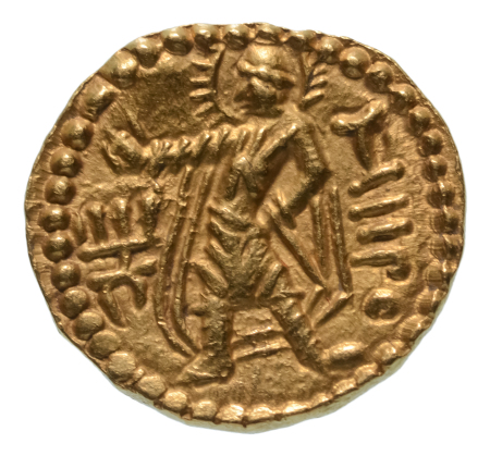 Kushanas, Huvishka, c. 151-192, AV dinar, 7.95 g. Miro