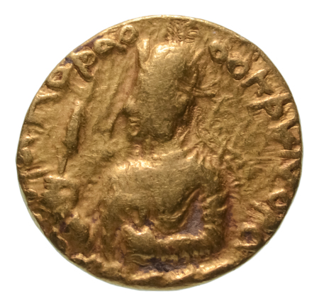 Kushanas, Huvishka, c. 151-192, AV dinar, 7.80 g. Miro