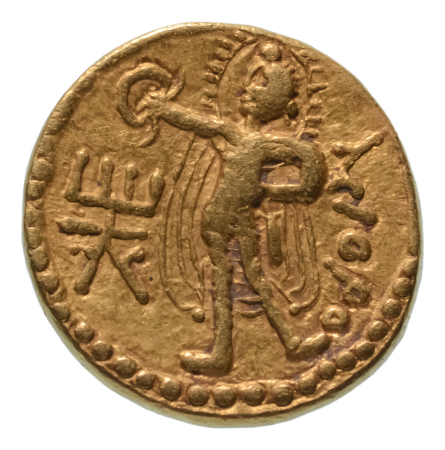 Kushanas, Huvishka, c. 151-192, AV dinar, 7.80 g. Miro