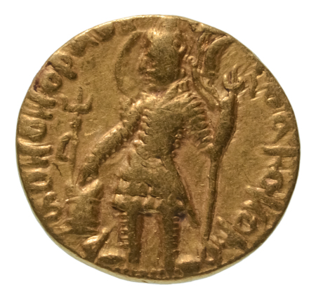 Kushanas, Vasudeva I, c. 190-230, AV dinar, 7.85 g. Oesho Bull