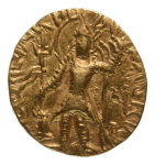 Stamp of Coins » Kushan Kushanas, Vasishka, c. 247-265, AV dinar, 7.77 g. Oesho Bull