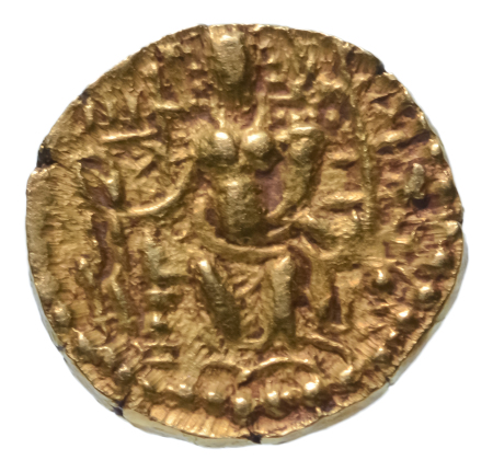 Kushanas, Kanishka III, c. 267-270, AV quarter dinar, 1.91 g. Ardoksho
