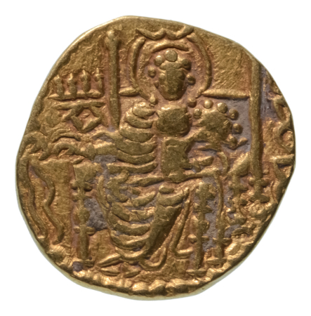 Kushanas, Vasudeva II, c. 275-300, AV dinar, 7.70 g. (21 mm). Ardoksho