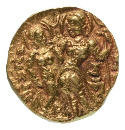 Gupta Empire, Chandragupta I, c. 319-335, AV dinar, 7.92 g. King and Queen