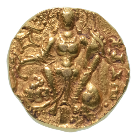 Gupta Empire, Chandragupta I, c. 319-335, AV dinar, 7.92 g. King and Queen