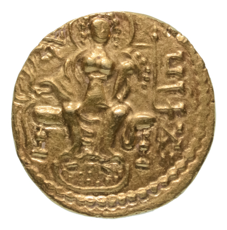 Gupta Empire, Samudragupta, c. 335-375, AV dinar, 7.49 g. Javelin
