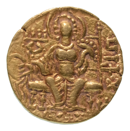 Gupta Empire, Samudragupta, c. 335-375, AV dinar, 7.63 g. Javelin