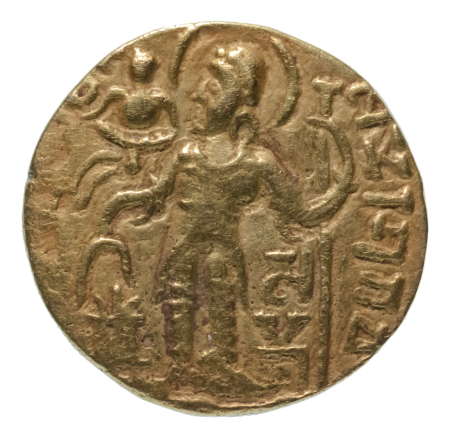 Gupta Empire, Samudragupta, c. 335-375, AV dinar, 6.50 g. Javelin